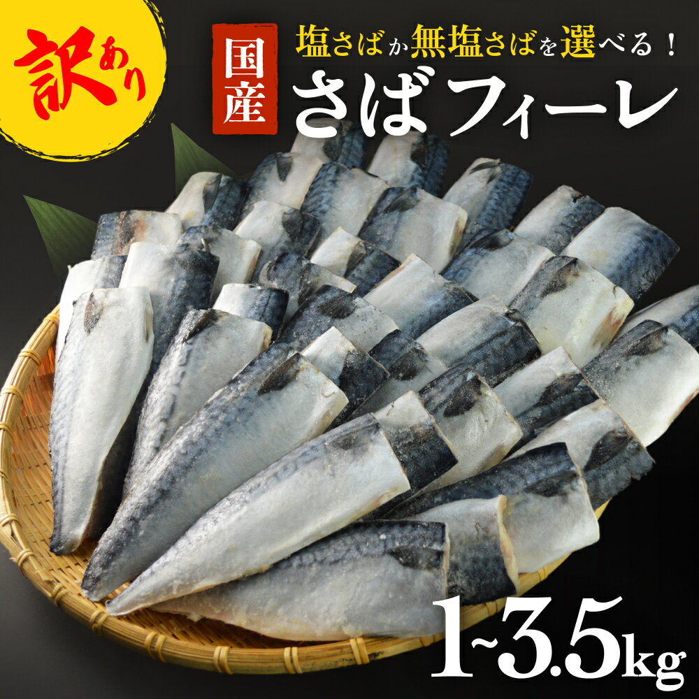 【ふるさと納税】 さば 訳あり 国産さば 塩さば or 無塩さば さばフィレ 塩サバ 1kg 3kg 3.5kg 量が選べる 冷凍 サバ 魚 切身 フィレ 鯖 わけあり 不揃い 急速冷凍 新鮮 魚 青魚 鯖フィレ サバフィレ サバフィーレ 塩鯖 saba 国産 切り身 焼き魚 焼魚 宮城県 石巻市 石巻応援