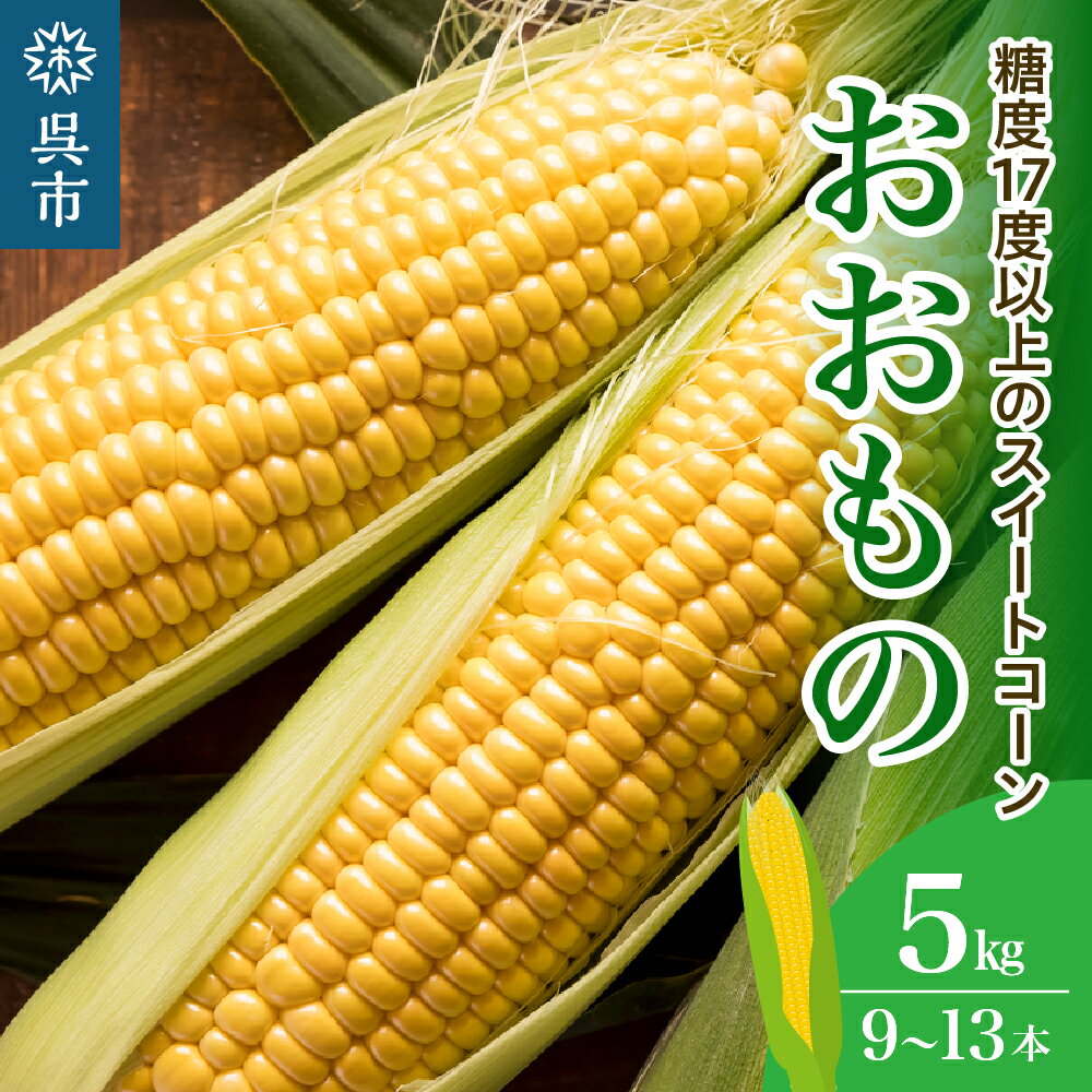 【ふるさと納税】 おおもの 黄色 とうもろこし 箱込み 約 5kg 9本～13本 ≪6月中旬ごろより順次発送開始≫ 洋菓子素材工房 ぴゅあハウス 人気 品種 スイートコーン キャンプ飯 BBQ 生 野菜 冷蔵発送 お取り寄せグルメ 産地直送 送料無料 広島県 呉市
