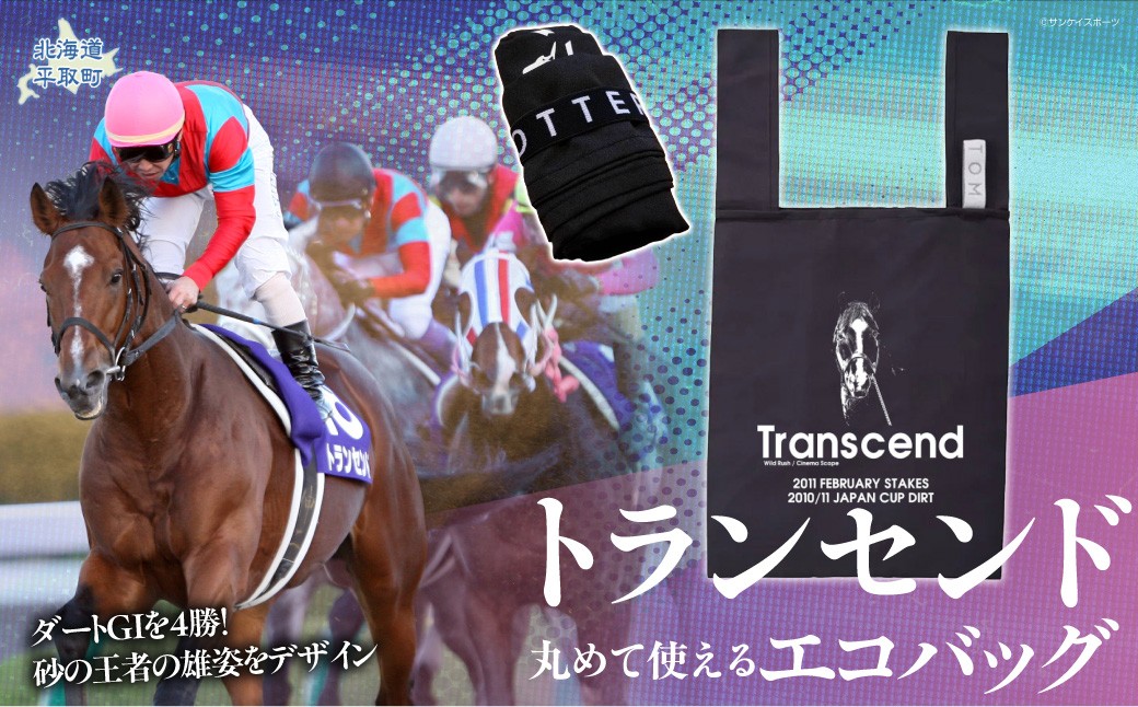 
                  【トランセンド】丸めて使えるエコバッグ 【ふるさと納税 人気 おすすめ ランキング 馬 競馬 競走馬 引退馬 トランセンド バッグ エコバッグ 買い物 生活 日用品 日高 北海道 平取町 びらとり 送料無料】 BRTV153
                