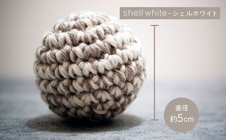 necono 「ボールのおもちゃ メロディー」鈴入りニットボール 【シェル・ホワイト 】猫のおもちゃ 猫グッズ ボールのおもちゃ 埼玉県 上尾市 猫のおもちゃ