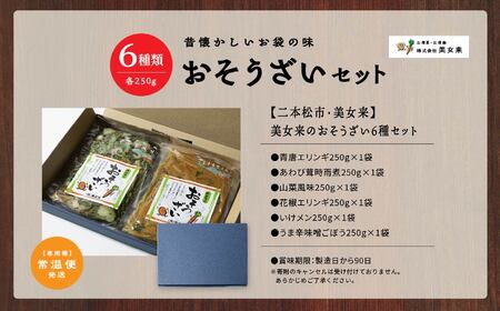 美女来のおそうざい6種セット【美女来】