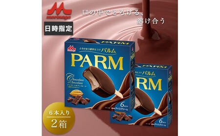アイスクリーム PARM パルム チョコレート&チョコレート 厳選カカオ仕立て 6本入×2箱 12本 アイスバー チョコレート チョコレートアイス チョコ アイス セット お歳暮 贈答品 ギフト アイス 静岡 裾野市 ※配送不可：離島