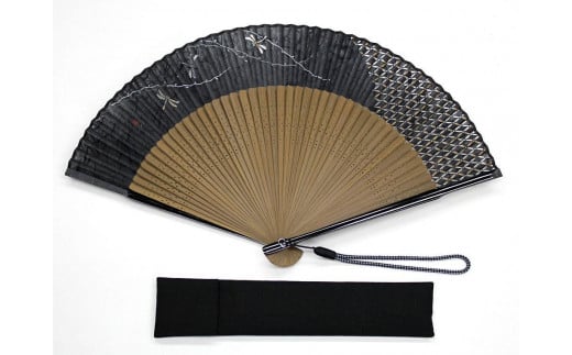 
            【舞扇堂】紳士扇子 巧美 吉小紋 蜻蛉
          