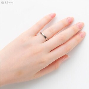 純チタン甲丸リング(幅2.5mm)11号【1642901】