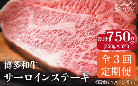 【全3回定期便】A4ランク以上！博多和牛 牛肉 サーロイン ステーキ 250g×1枚＜株式会社MEAT PLUS＞那珂川市 サーロインステーキ肉 サーロインステーキ肉 サーロインステーキ肉 和牛 サーロインステーキ肉  定期便 定期便定期便 [GBW031] 31000 31000円