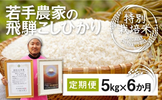 《先行予約》令和6年産 米 定期便 こしひかり 特別栽培米 5kg×6か月 合計30kg 若手受賞農家 池本農園 こだわりのお米