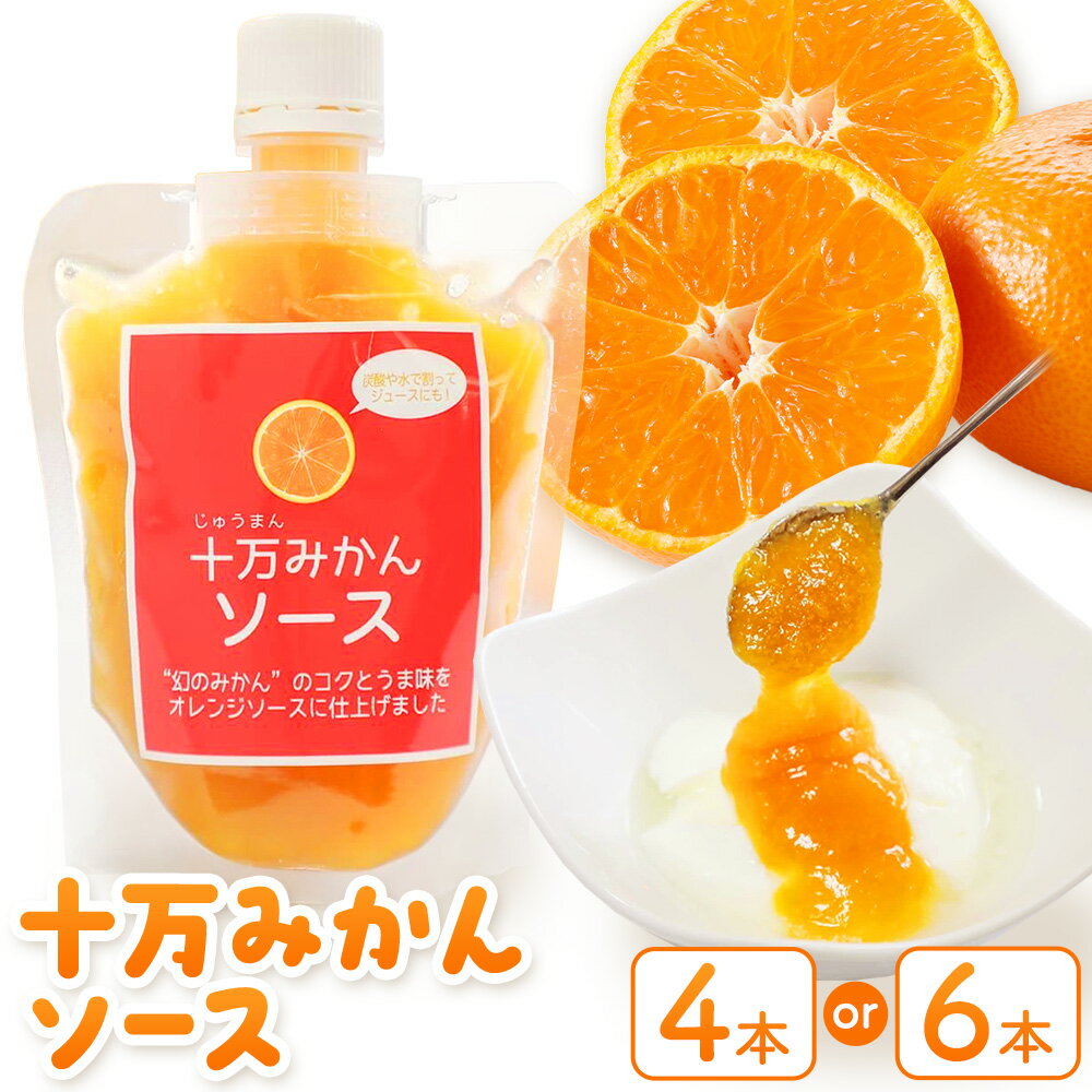 【ふるさと納税】十万みかん ソース 170g 選べる 4本 6本 田野農園《30日以内に出荷予定(土日祝除く)》鹿児島県 さつま町 みかん 蜜柑 柑橘 果物 くだもの フルーツ ジューシー 送料無料