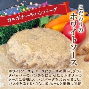 ハンバーグ食べ比べ4種20個セット（デミグラス・トマト・カレー・カルボナーラ） KP9506