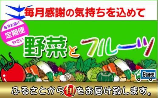 〈定期便9回〉創業100年！老舗の八百屋がチョイスした厳選やさいと旬の果物の詰め合わせ