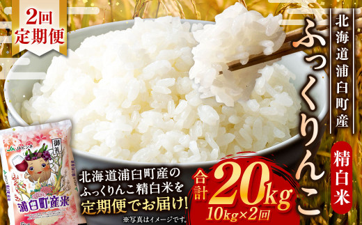 【2回定期便】＜令和8年産＞浦臼産ふっくりんこ 精白米 10kg（5kg×2袋） | 米 お米 こめ コメ ブランド米 白米 精米 ごはん ふっくりんこ 定期 定期便 北海道産 浦臼産 北海道 浦臼町 【2026年11月上旬より順次発送】