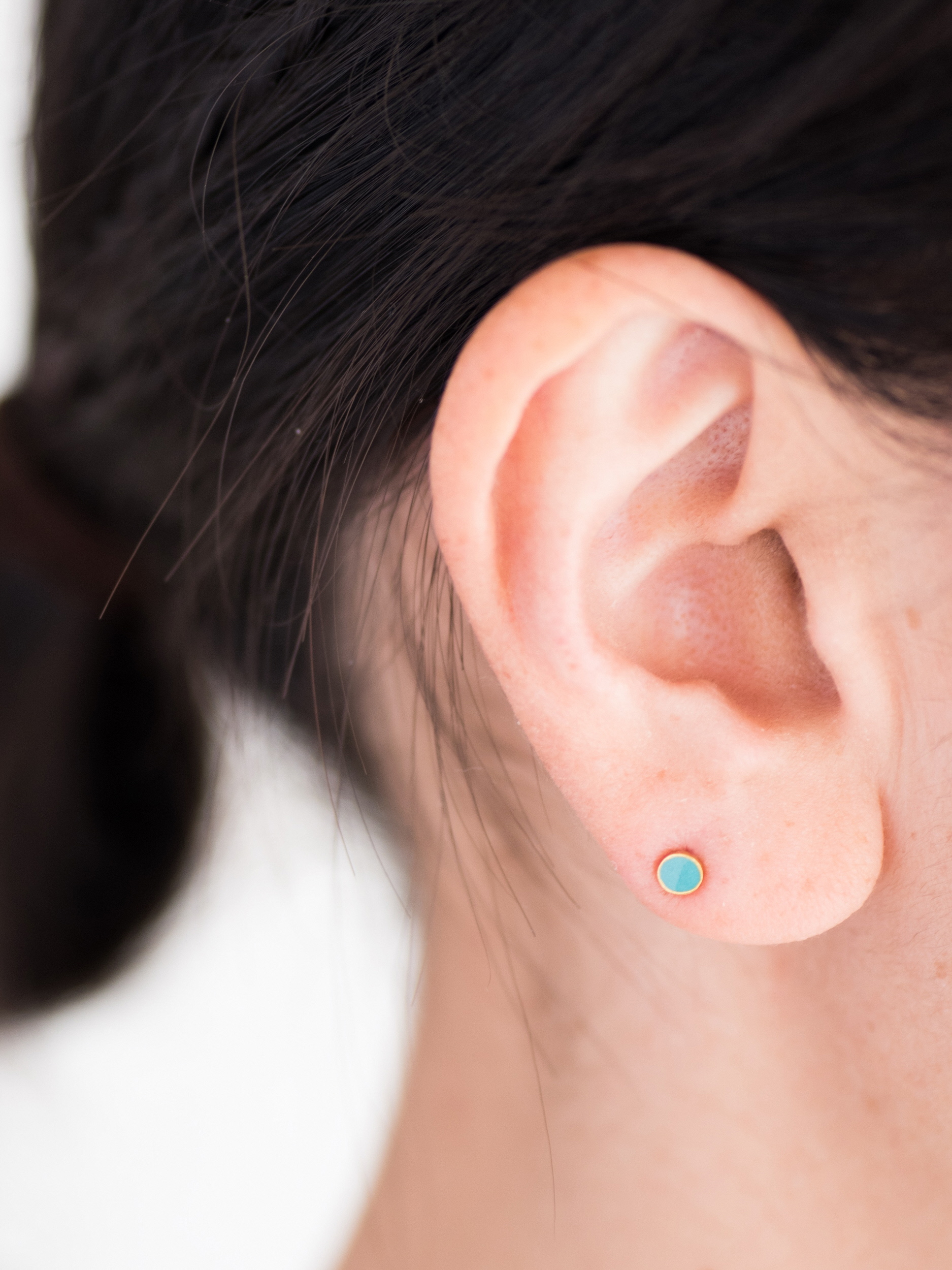 Kenichi Kondo　Point pierce（七宝ピアス）・ターコイズ