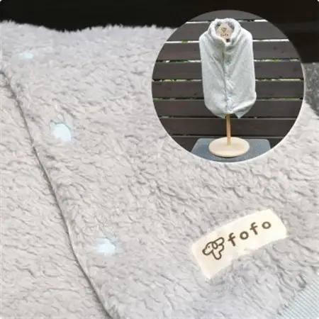 もこもこボアベスト　ドッグウェア　Mサイズ　グレー　犬用　ハンドメイド　fofodog【1688565】