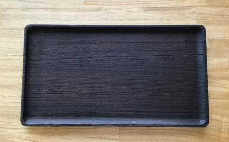 桐トレー 焼杢 LL《サイズ：約W530 D295 H20（mm）・重さ：約400g》天然素材の桐 シンプルなデザイン お膳 キッチン用品 加茂市 イシモク