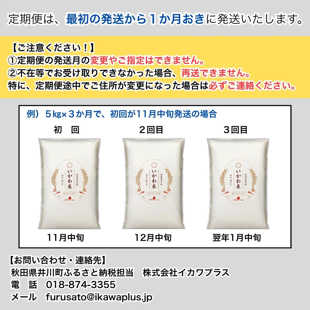 【3か月定期便】あきたこまち 10kg 令和8年産 無洗米 あきたこまち