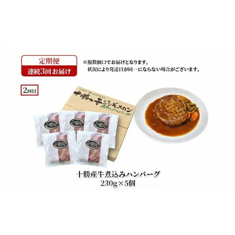定期便 ハンバーグ 3種食べ比べ 全3回 ハンバーグ