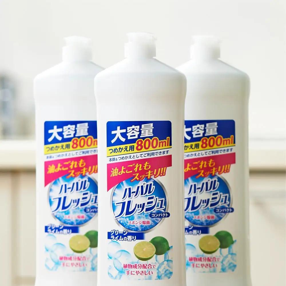 【ミツエイ】食器洗剤 ハーバルフレッシュコンパクト　グリーンライム(詰替) 800ml×12本 洗剤