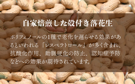 堀越の落花生　殻付き落花生　約800g  【 落花生 ピーナッツ ナッツ おつまみ 栄養 たんぱく質 自家焙煎 東松山 】