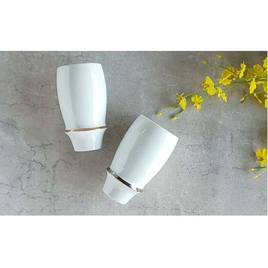 有田焼 匠の蔵・プレミアムビアグラス エンゼルリング金銀ペア 食器 器 うつわ 酒器 晩酌 ペア ギフト 松尾陶器 A18-62_イメージ2