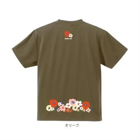 JTTA公認　卓球ユニフォーム【男女兼用(ドライ):150サイズ】フラワー2　オリーブ【1671246】