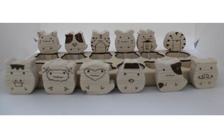 おもちゃ パズル 型はめパズル 手作り ハンドメイド 干支 インテリア 玩具 木製 天然木 赤松 福祉施設  