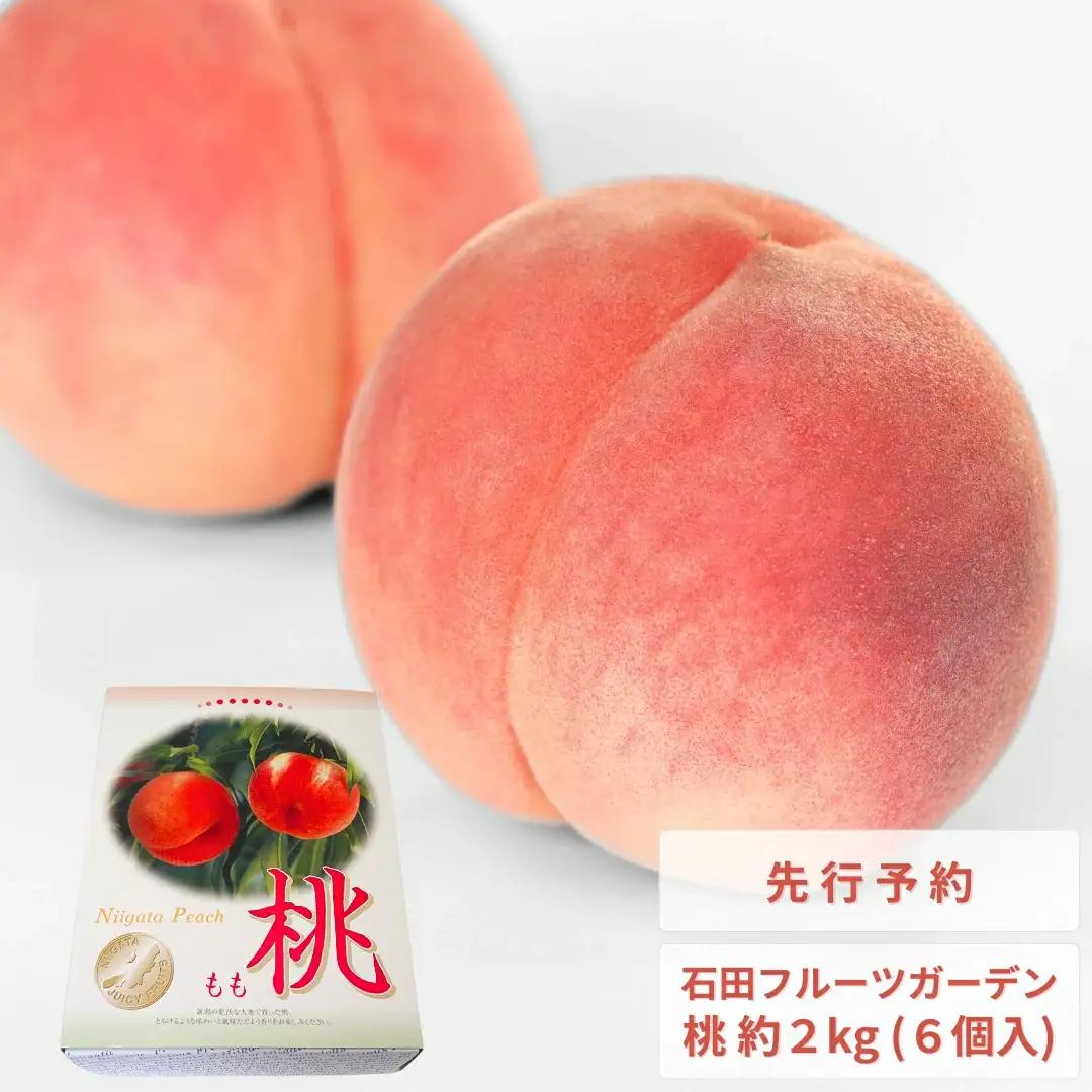 桃 2kg程度 令和8年産 新潟県 桃 石田フルーツガーデン