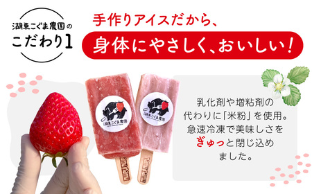 いちご農家の贅沢いちごづくしアイスキャンデー8本セット（いちご・いちごミルク）  A-B28  湖東こぐま農園