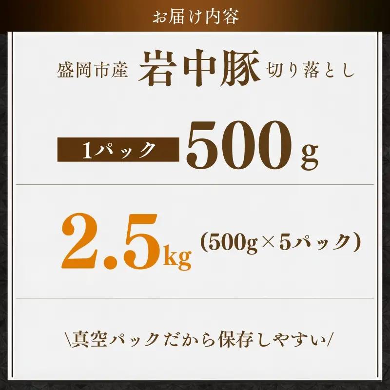 岩中豚 切り落とし 2.5kg 盛岡の恵み shikoku002c_01
