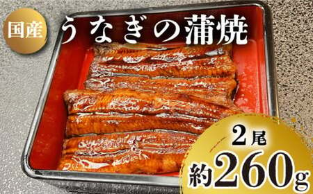 うなぎ の 蒲焼 2尾 約 260g 冷凍 関西風 鰻 魚 高級魚 (ウナギ 国産 九州産 蒲焼き かばやき うな重 ひつまぶし タレ 山椒 浪花寿司 老舗 職人 おかず 夕飯 御祝 下関 山口)JA003