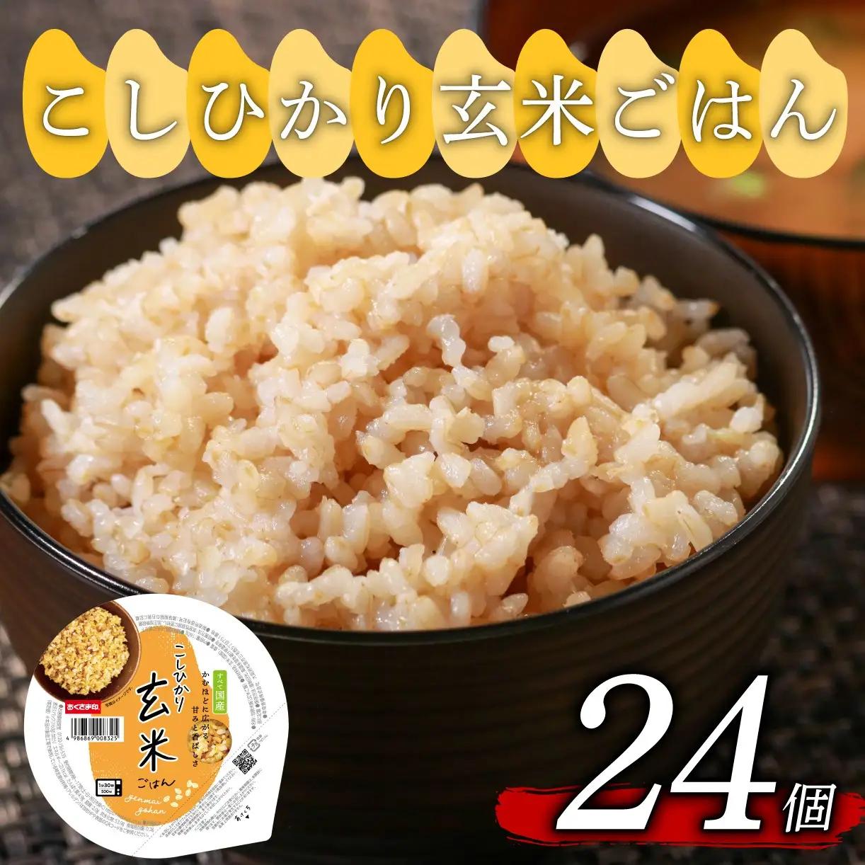 【玄米パック】 もちプチ食感 プレミアムこしひかり 160g 24個 玄米パック