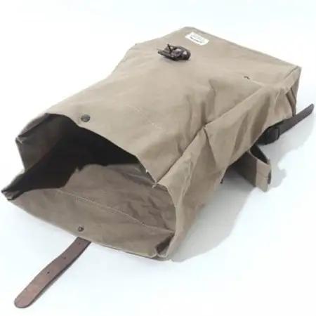 ALBERTON社の米軍帆布ARMY DUCKのロールバックパック　カーキードラブ色【1679125】