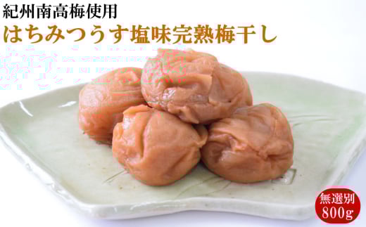 紀州南高梅使用?はちみつ?うす塩味?完熟梅干し?無選別 約800g / 和歌山 梅干し 紀州南高梅 南高梅 梅干 梅 うめ 肉厚 お米 おにぎり 焼酎 梅酒 健康詰【tec984】