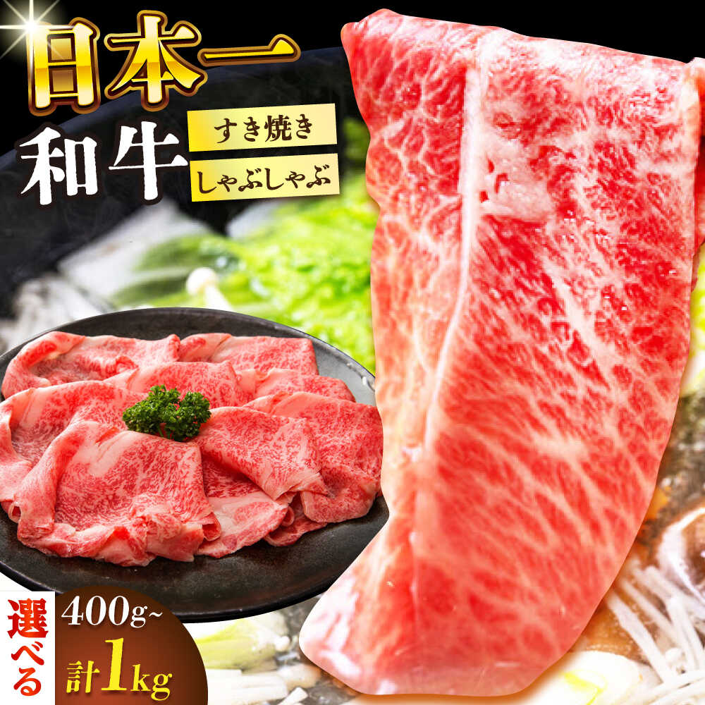 【ふるさと納税】【選べる内容量】【A4〜A5】長崎和牛しゃぶしゃぶすき焼き用（肩ロース肉・肩バラ・モモ肉）400g～1kg【株式会社 MEAT PLUS】[DBS009] 和牛 しゃぶしゃぶ スライス すらいす すき焼き 贅沢 牛肉 国産 国産和牛