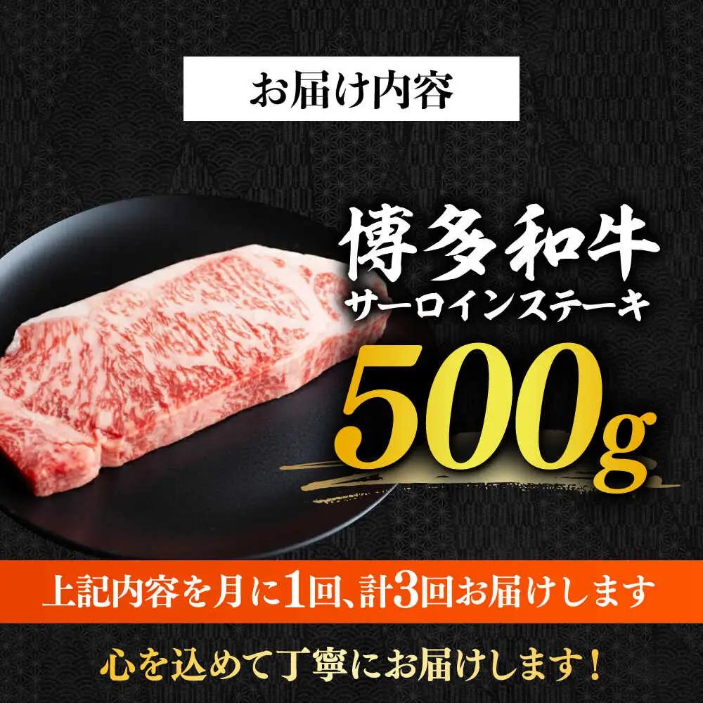 サーロイン 【全3回定期便】 500g（250g×2枚）  [ABBP030] サーロイン