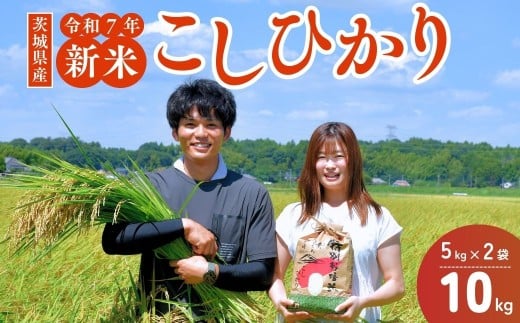 【令和7年度新米】龍ケ崎のコシヒカリ 10kg(5kg×2袋) ❙ こしひかり お米 米 こめ 白米 精米 新米 冷めてもおいしい 美味しい こだわり いばらきみどり認定 おにぎり 茨城県 龍ケ崎市産