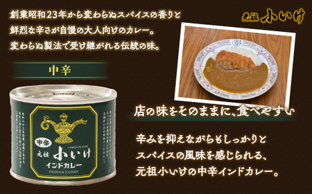 元祖小いけインドカレー 中辛6缶セット NAAN008