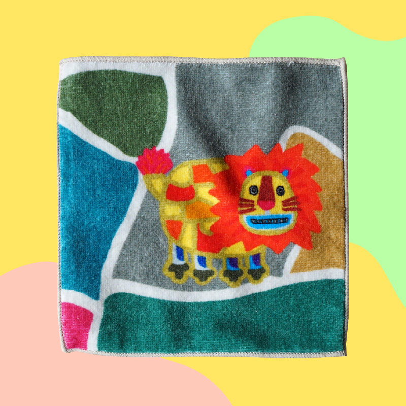 小牧市のアーティスト奥山優さんのタオルハンカチセットWILD ANIMALS 小牧市制70周年記念