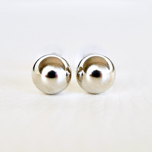 【ジュエリー】Pt900 プラチナ 地金 シンプル ボール ピアス (6mm) 保証書付 KO-0032 242-010-a