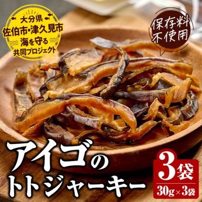 ふるさと納税 佐伯市 アイゴのトトジャーキー (計90g・30g×3袋)