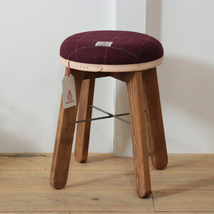 ハイスツール 【ボルドー】HARRIS TWEED（ハリスツイード）