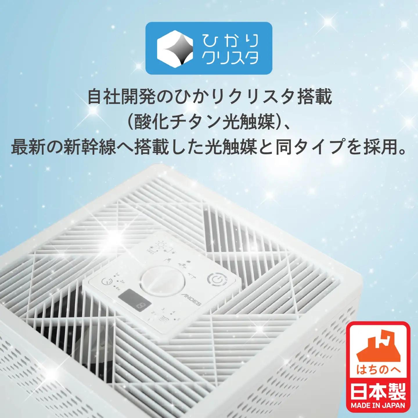 空気清浄機 バイオミクロン スクエア ひかりクリスタ ウイルス除去 除菌 日本製　