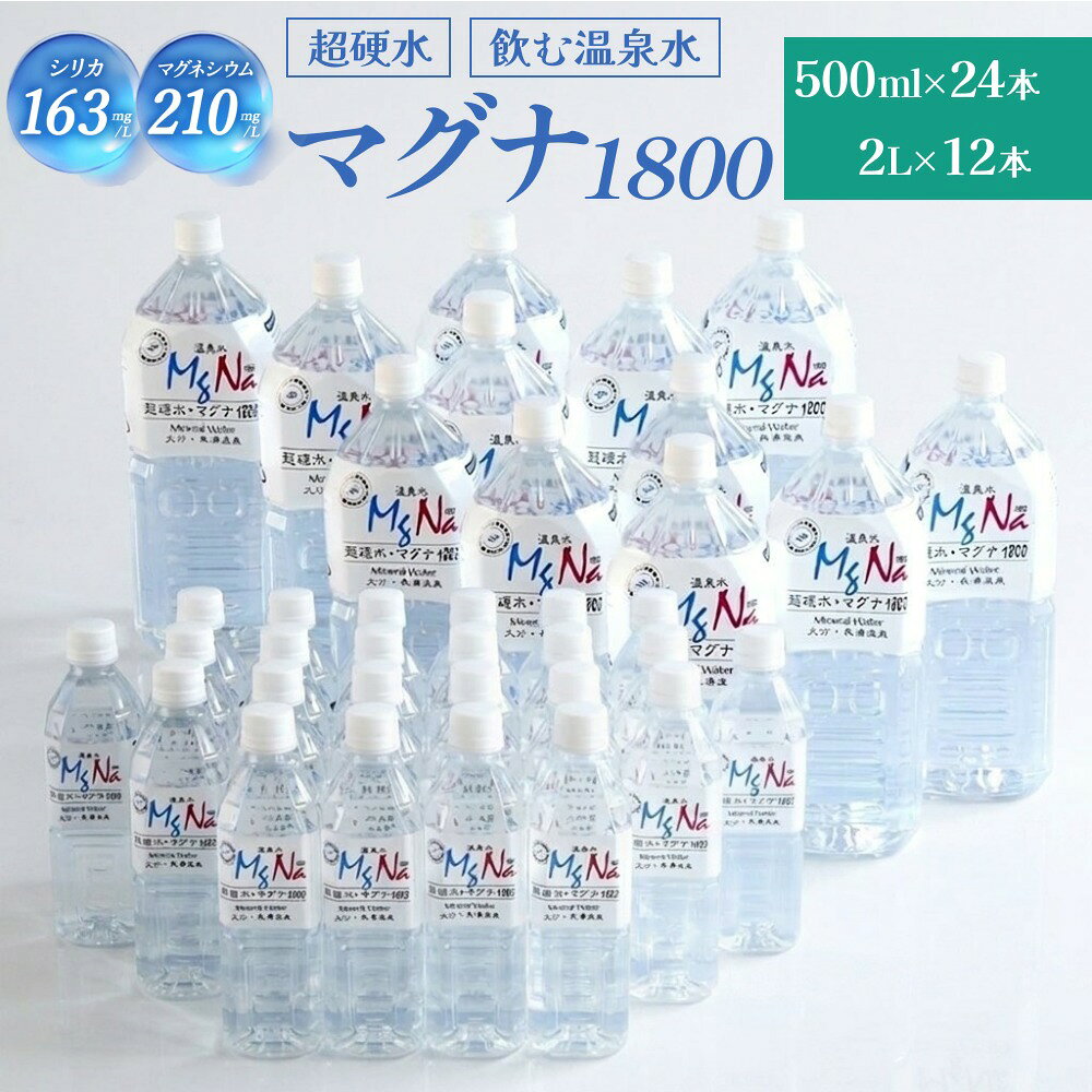 【ふるさと納税】【2個口】 硬水ミネラルウォーター マグナ1800 お出かけ＆ご自宅セット
