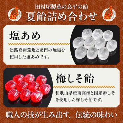 ふるさと納税 小牧市 田村屋製菓の夏飴詰め合わせ(塩あめ、梅しそ飴)　〜良平の飴　手造り飴〜[128T08] |  | 01