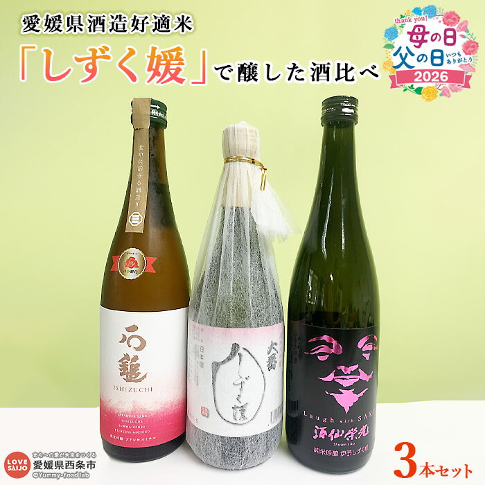 【ふるさと納税】＜愛媛県酒造好適米「しずく媛」で醸した酒比べ＞ ※翌月末迄に順次出荷します。母の日 父の日 お酒 日本酒 純米吟醸 愛媛県酒造協同組合 愛媛県 西条市 【常温】