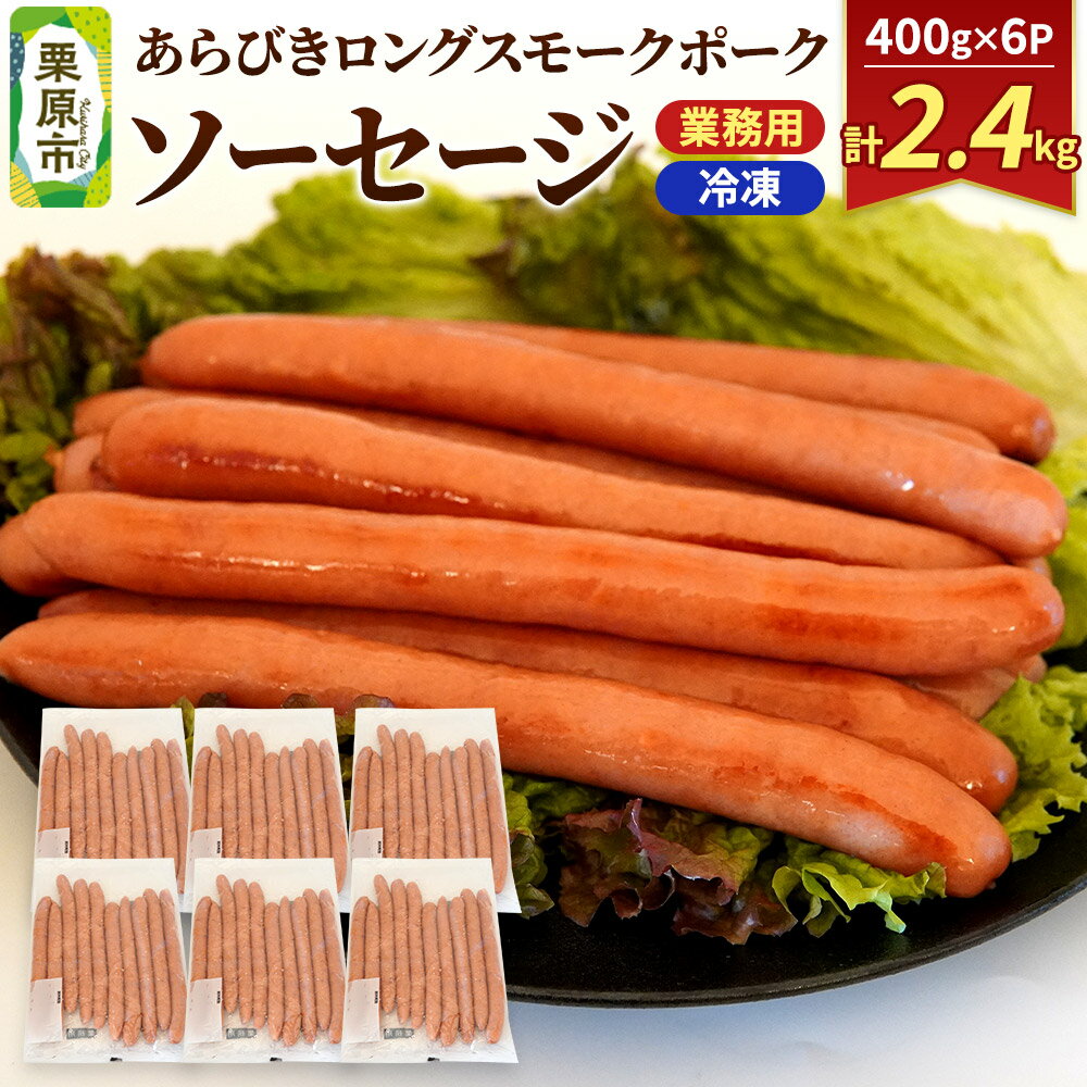 【ふるさと納税】あらびきロングスモークポークソーセージ 400g×6P（10本×6パック）計2400g