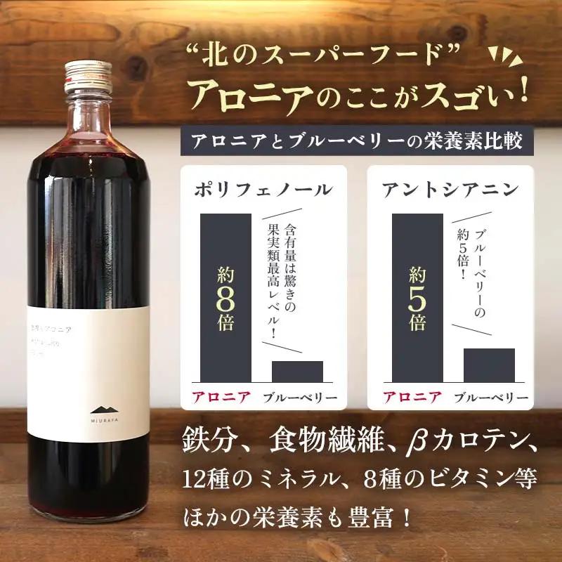 生搾りアロニア900ml 12本 北のハイグレード食品2024 日本ギフト大賞2024北海道賞 F6S-236
