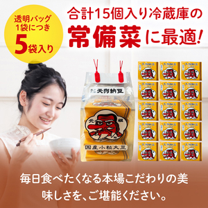【天狗納豆】国産小粒パック納豆（50ｇ×5個）×3袋（DQ-20）