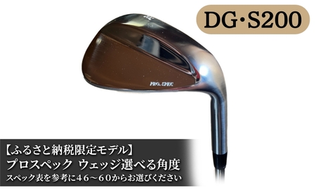 ふるさと納税限定モデル プロスペック DG・S200 ウェッジ  選べる角度 ギフト プロスペックDG・S200 56度