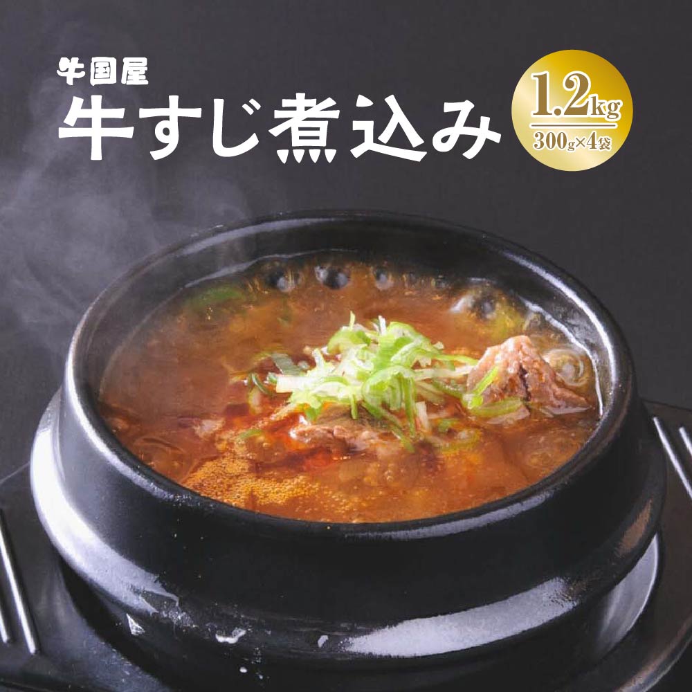 【牛国屋】牛すじ煮込み　300g×4袋　【11100-0776】