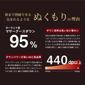 羽毛掛けふとん（シングル）ポーランド産マザーグース95％【創業100年】布団 寝具 布団 回収キット付き
