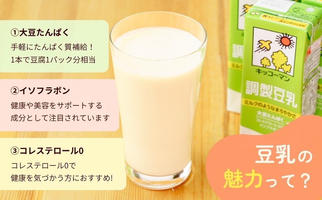 豆乳 キッコーマン 調製豆乳 200ml 18本×2ケース | 豆乳 調製豆乳 とうにゅう 豆乳 調製豆乳 とうにゅう 豆乳